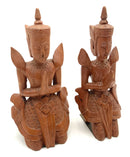 Pair of Carved  Thai Statue Bookends