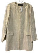 ZARA Cream/Gold Coated Linen L/S Long Jacket