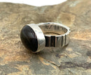 Sterling & Montana Agate Ring