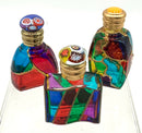 Set/3 Murano Handpainted Mini Perfume Bottles