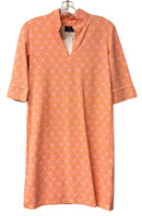 SAILOR SAILOR Orange/Pink/White "Tie A Knot" V-Neck S/S Dress