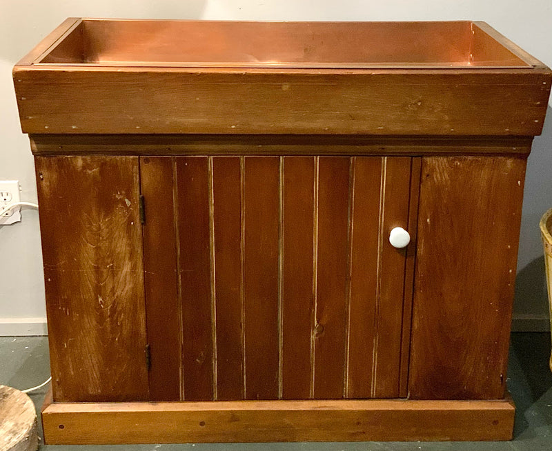 Antique Dry Sink with Copper Insert