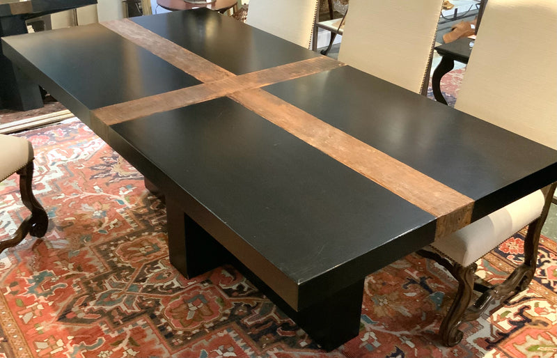 Contemporary Ebony Wood Dining Table