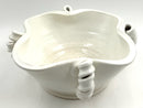White Glazed Terra Cotta Bowl