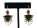 14kt Gold, Pearl & Simulated Gemstone Earrings