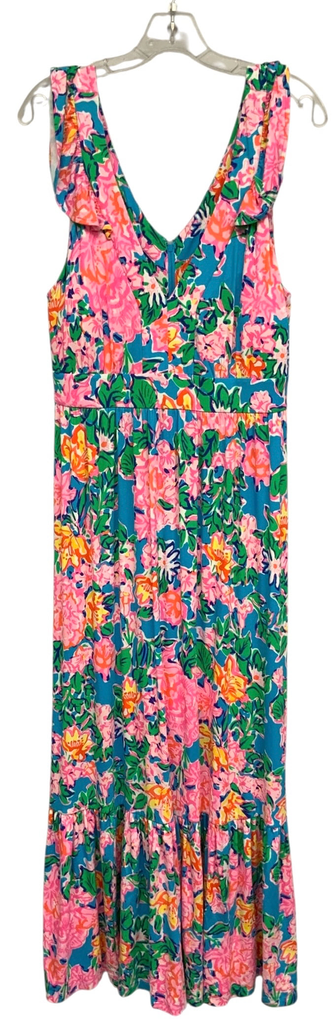 LILLY PULITZER Pink Teal Org Rose the Occasion Vyra Maxi Dress