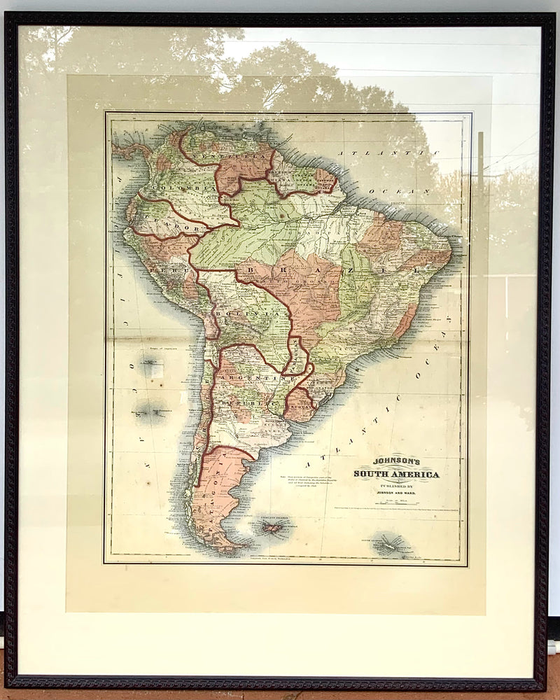 Framed Map of South America