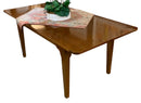 Vintage Wood Dining Table With Two Leaves