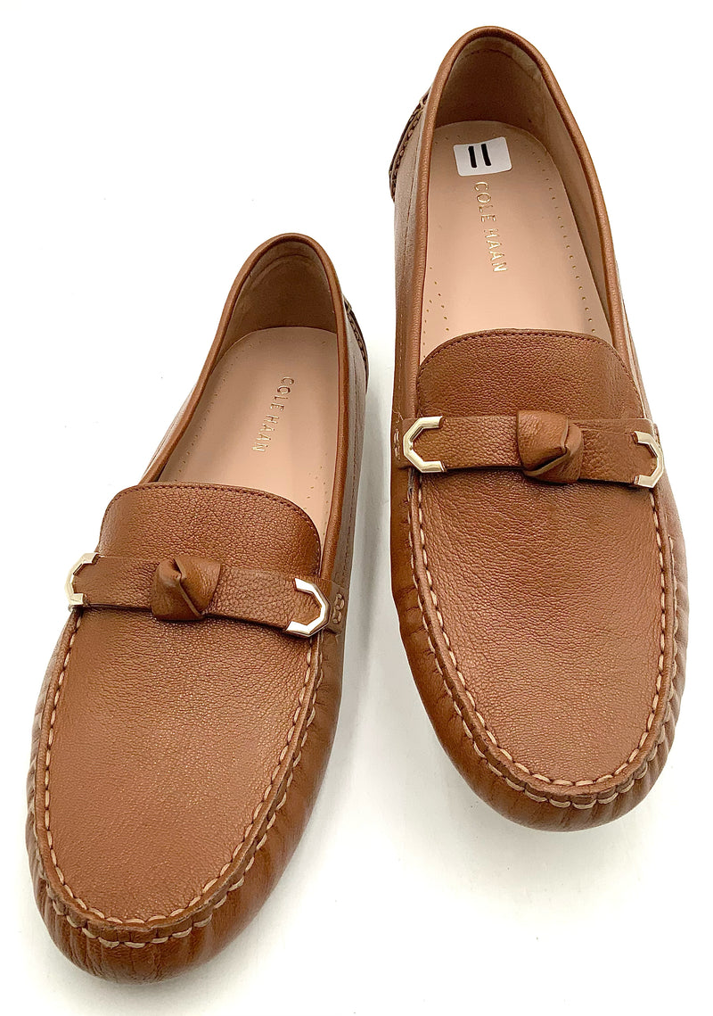 COLE HAAN Tan Leather Evelyn Bow Drivers 11