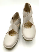 FLY LONDON Putty Leather Criss Cross Wedges 41