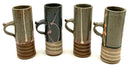 Set/4 Handmade Pottery Irish Coffee Mugs
