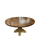 Round Dining Table with Natural Wood Top