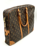 LOUIS VUITTON Vintage Monogram Canvas Leather Trim Voyage Briefcase