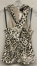 FIFTEEN-TWENTY Black Tan Cream Leopard Sasha Halter Top