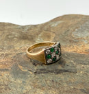 14kt Gold, Diamond & Emerald Ring
