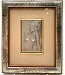 Modigliani Silverplate Engraving in Silver Frame