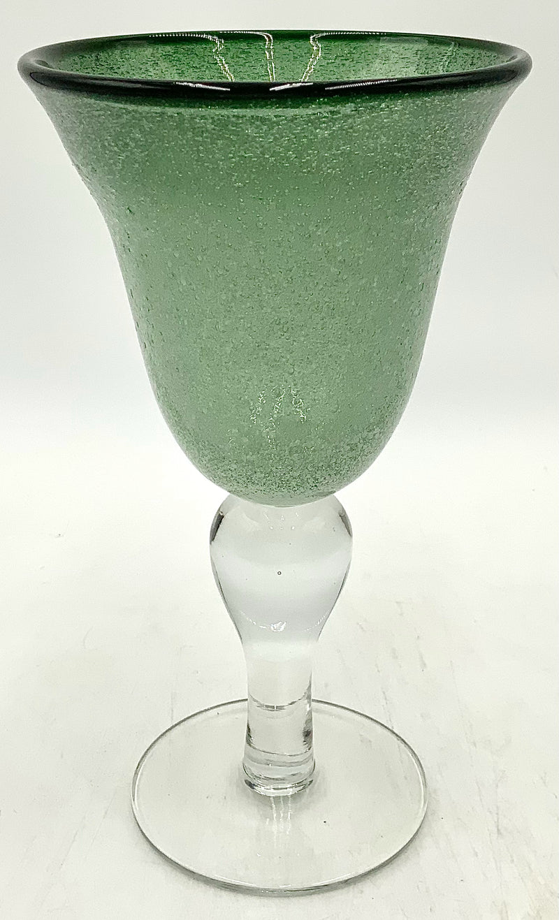 Set/8 Handblown Green Goblets