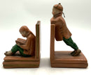 Pair of Vintage Asian Boy Chalkware Bookends