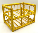Vintage Yellow Rattan Wine Rack