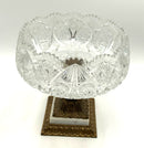Vintage Cut Glass Centerpiece Bowl