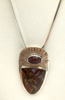 Artisan Sterling, Ruby & Pietersite Necklace