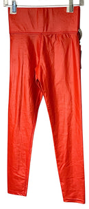 CARBON 38 Red Sheen High Rise F/L Leggings