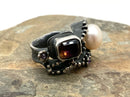 Lucas Lameth Sterling, Amethyst, Pearl & Glass Ring