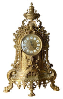 Ornate Brass Mantel Clock
