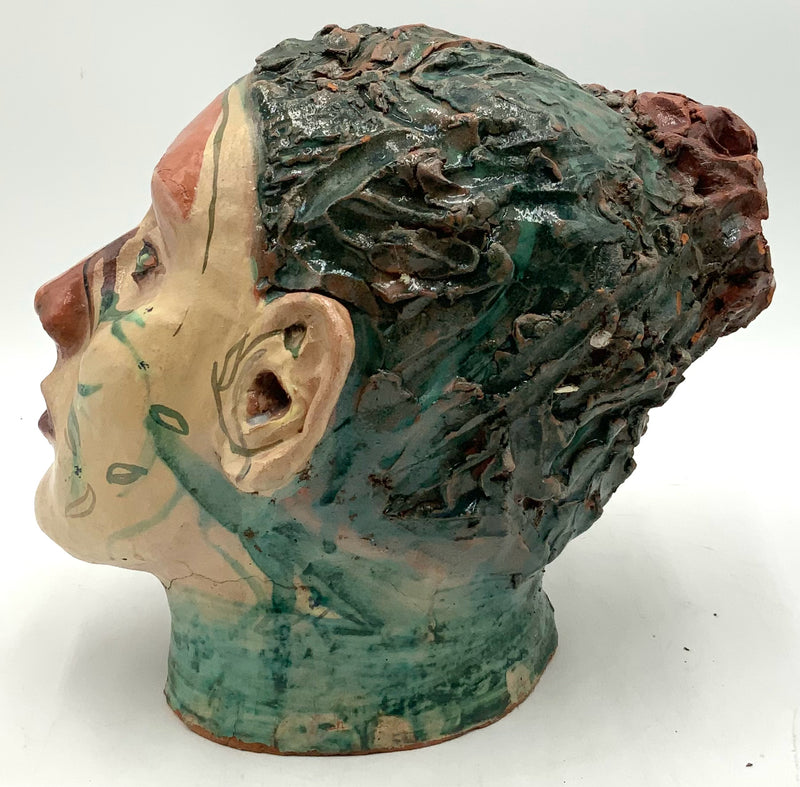 Handmade Terra Cotta Bust of Woman