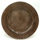 Set/9 Vietri Moda Brown Snakeskin Chargers