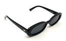 LE SPECS Black Oval Frame Outta Love Sunglasses