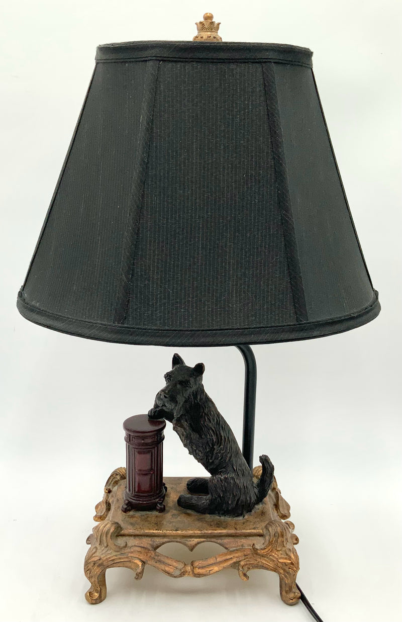 Terrier Table Lamp with Black Shade