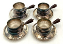 Set/4 Vintage Silverplate Pipkins