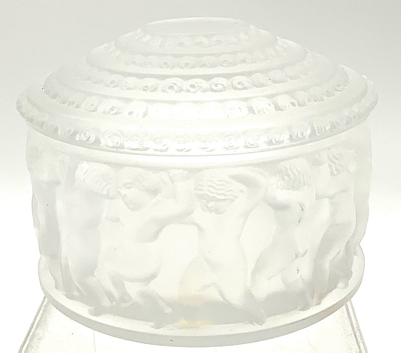 Lalique Crystal Enfants Lidded Dresser Jar
