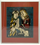 Japanese Woodblock Print of Foot Washing