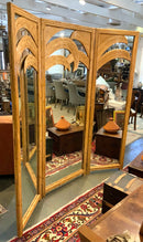 Vintage Bamboo Three Way Mirror