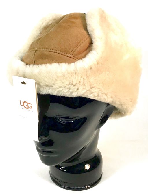 UGG Tan Dyed Sheepskin Shearling Trapper Hat