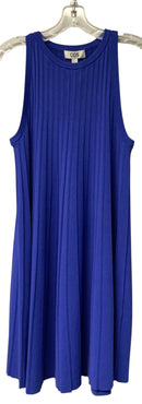COS Blue Ribbed Knit S/L Swing Dress