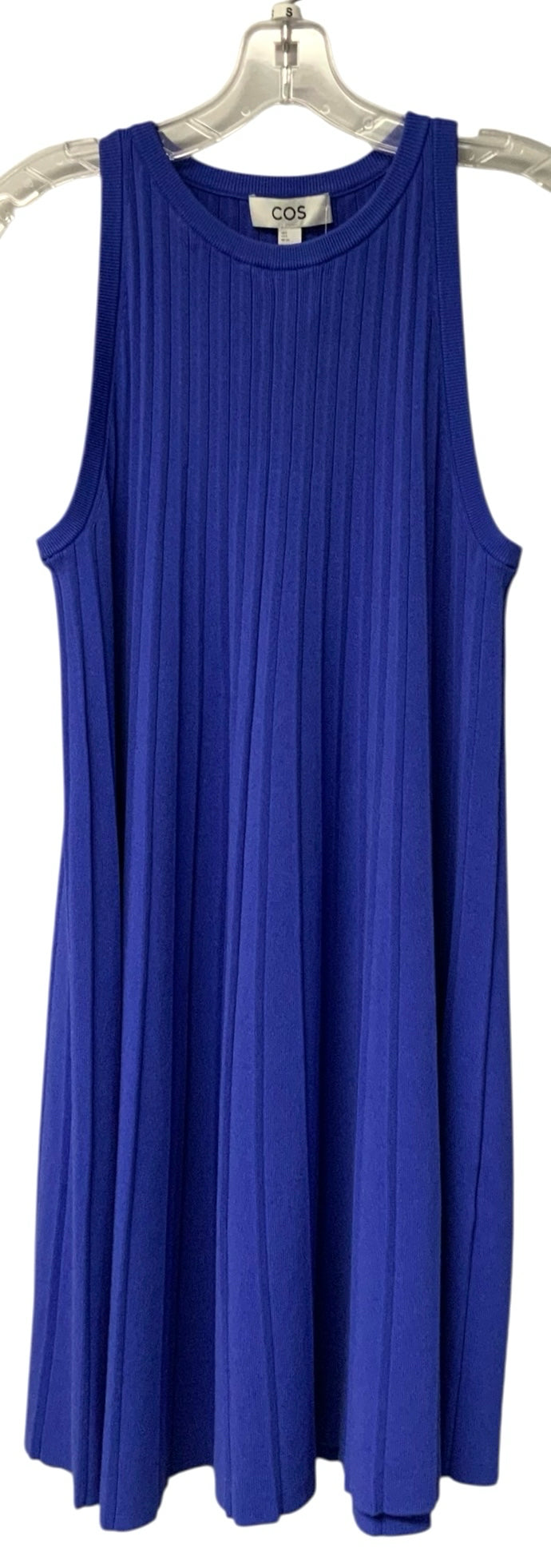 COS Blue Ribbed Knit S/L Swing Dress