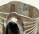 LJM Sterling & Onyx Cuff Bracelet