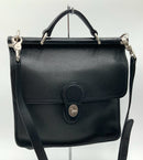 COACH Vintage Black Leather Legacy Willis Turnlock Crossbody Bag