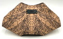ALEXANDER MCQUEEN Copper/Black Printed Satin De Manta Clutch Bag