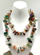 Sterling, Amethyst, Turquoise, Amazonite & More Beaded Necklace