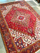 Handmade Persian Heriz Area Rug 7'x9'7"