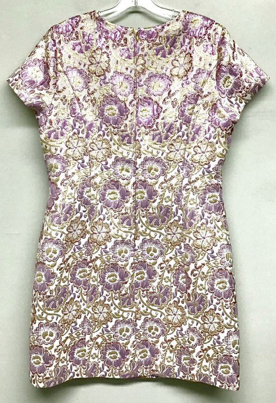 LILLY PULITZER Light Lilac Verbena Blooming Floral Brocade S/S Dress