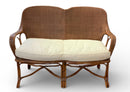 Mitchell Gold Rattan Loveseat with Cushion