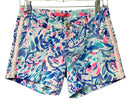 LILLY PULITZER Aqua/Pink Abstract Print Shorts