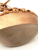 COCA COLA Clothing Tan Woven Leather Tassel Tie Wooden Platform H/H Shoes 8