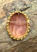 10kt Gold Carved Cameo Pendant/Brooch