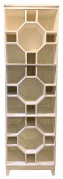 Painted White Chinoiserie Style Bookcase